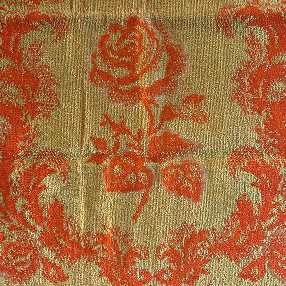 VTG Grants Fashion for the Home hand towel 100%cotton orange yellow rose fringe